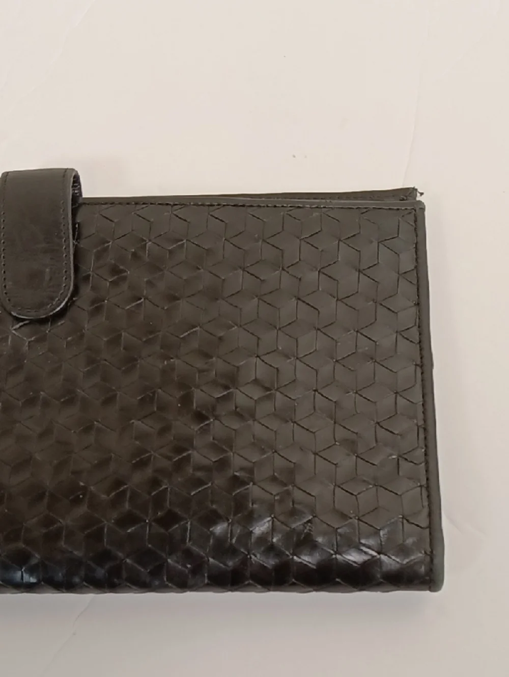 Cole Haan Vintage Travel Wallet Genuine Woven Leather